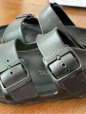 Birkenstock Black Two-Strap EVA Buckle Sandals